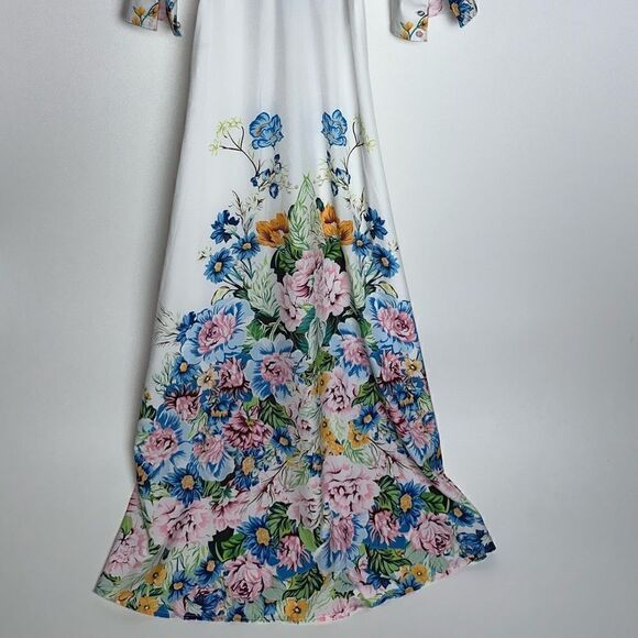 White Floral Maxi Dress - Picture 12 of 16
